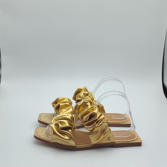 New Sam Edelman Circus Squared Toe Sandal in Gold - Picture 2 of 9